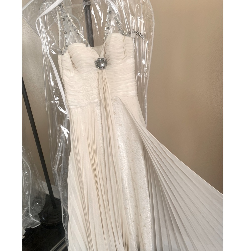 Simple beaded wedding dress